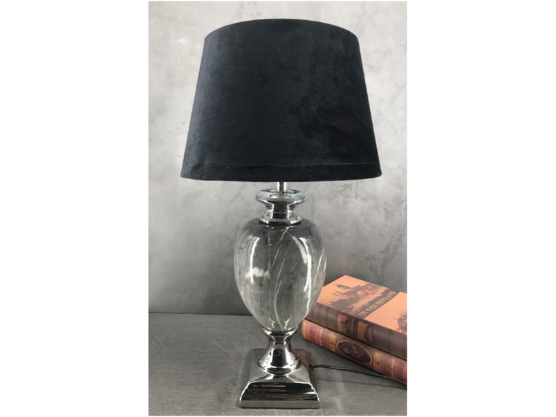 Extra Large Grey Marble Lamp Black