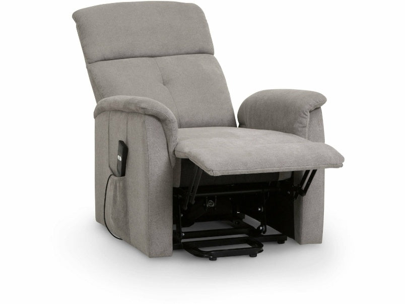 Ava Modern Compact Rise & Recline Chair Taupe Velvet