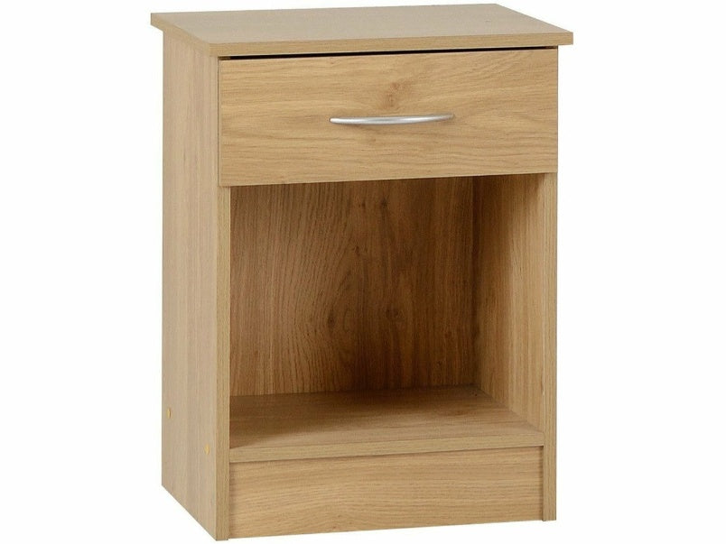 Bellingham 1 Drawer Bedside Cabinet Oak Effect Veneer Bellingham 1 Drawer Bedside Cabinet Oak Effect Veneer