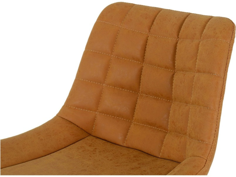 Brisbane Mustard Faux Leather Bar Chair (Set of 2)