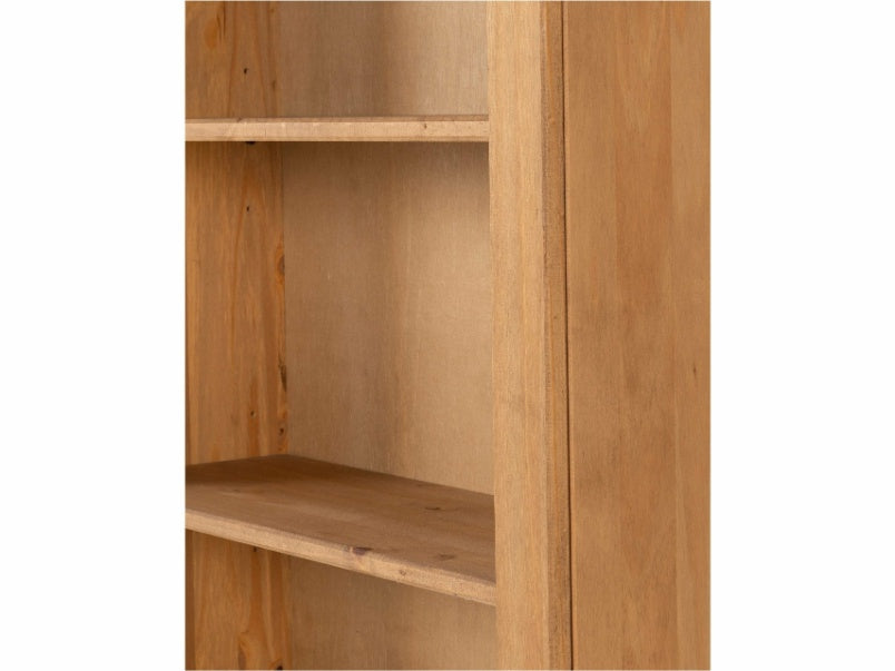 Corona Low Bookcase Distressed Waxed Pine