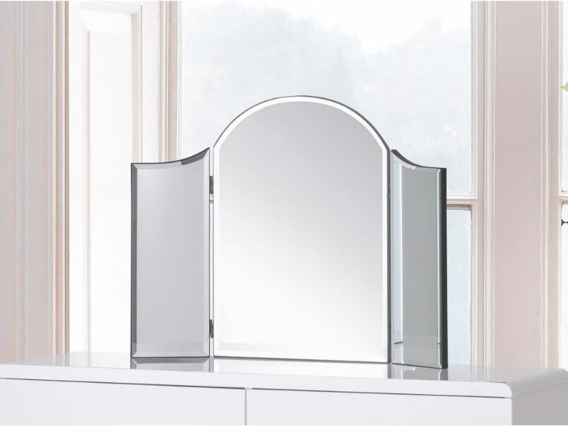 Canto Curved Dressing Table Mirror Clear Bevelled Canto Curved Dressing Table Mirror Clear Bevelled