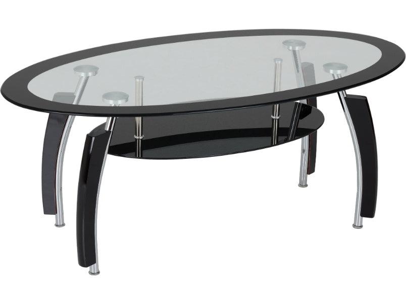 Denver Coffee Table Light Oak Effect/Black Denver Coffee Table Light Oak Effect/Black