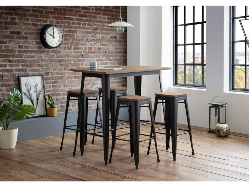 Grafton Backless Bar Stool Black Grafton Backless Bar Stool Black