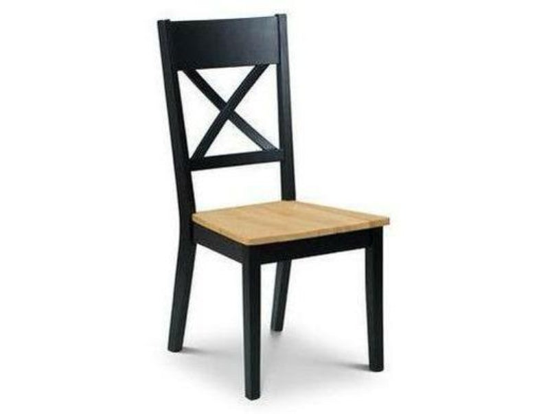 Hockley Black/Oak Dining Chair (Pack of 2)