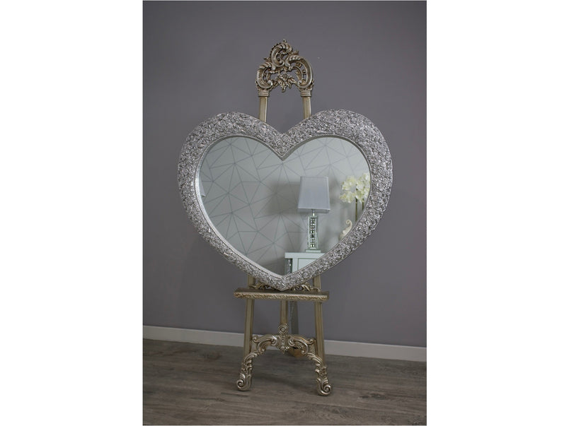 Rosa Heart Mirror Chrome