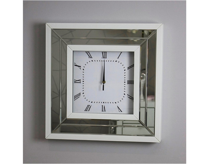 Bianco White Glass Clock