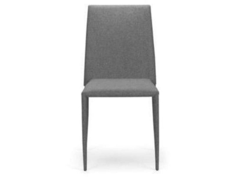 Jazz Slate Grey Linen Fabric Stacking Chair  (Pack of 2)