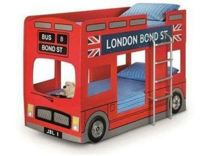 London Bus Bunk Bed Red Lacquered Finish