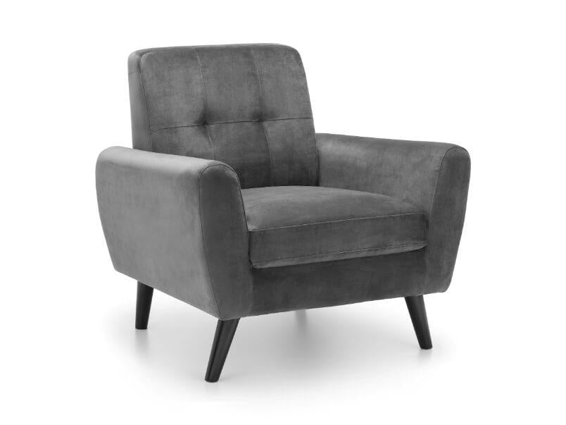 Maximi Armchair in Dark Grey Velvet