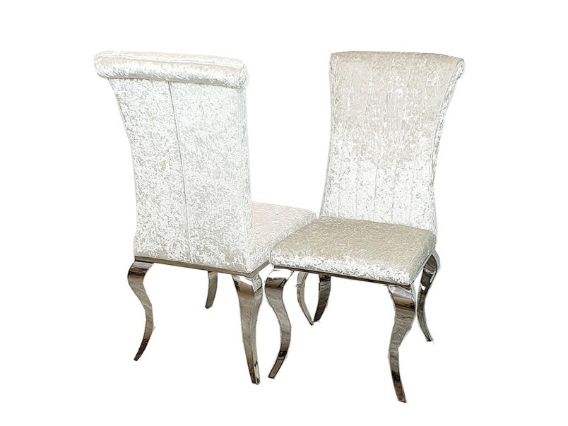 Luxe Dining Chair with Plain Back, Line & Cross Stitch