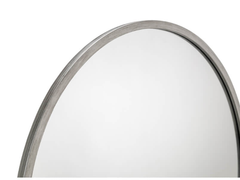 Octave Round Pewter Wall Mirror Pewter