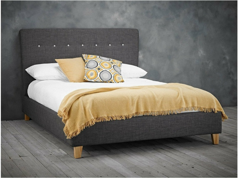 Portico 4.6 Double Bed Grey Fabric