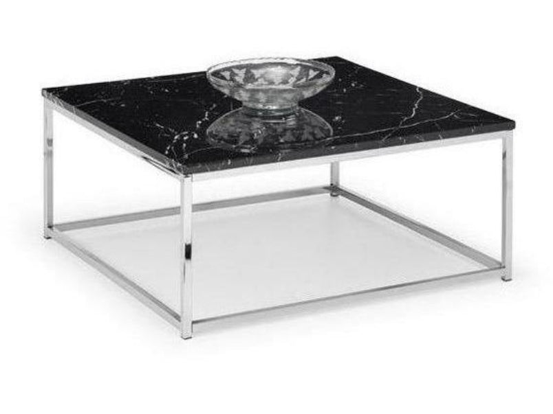 Scala Black Marble Top Square Coffee Table