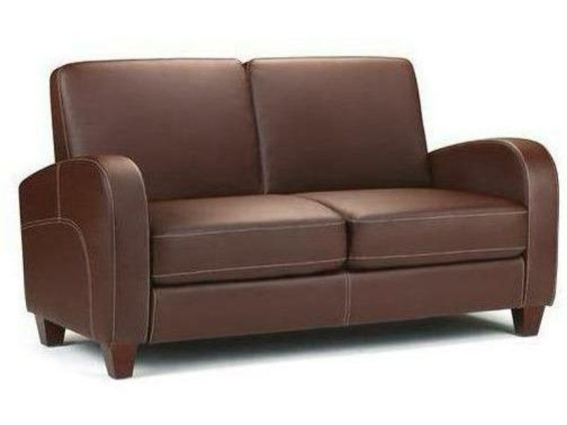 Vivo 2 Seater Sofa Chestnut Faux Leather