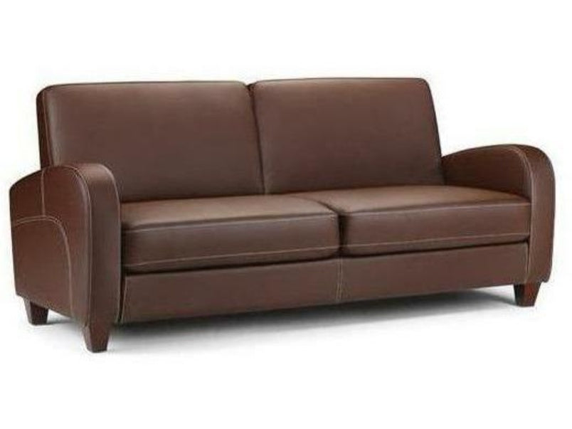 Vivo 3 Seater Sofa Chestnut Faux Leather