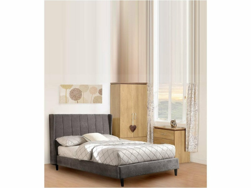 Amelia 4-6ft  Bed in Dark Grey Fabric Amelia 4-6ft  Bed in Dark Grey Fabric