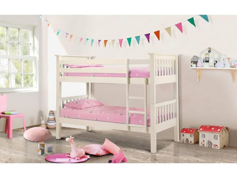 Bailey Bunk Bed Stone White Finish
