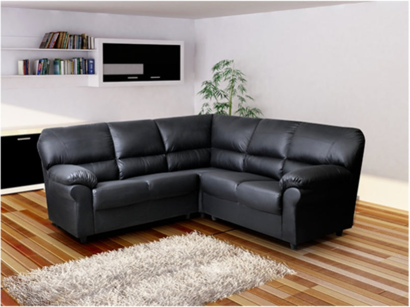 Candy Corner Faux Leather Sofa