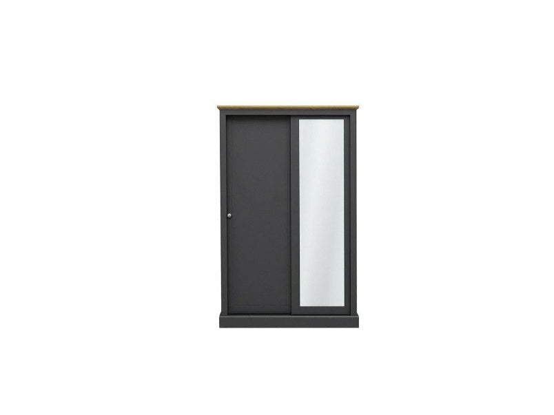 Devon 2 Door Sliding Wardrobe Charcoal Devon 2 Door Sliding Wardrobe Charcoal
