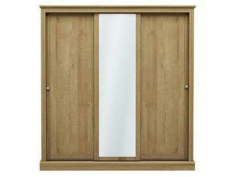 Devon 3 Door Sliding Wardrobe Oak Devon 3 Door Sliding Wardrobe Oak