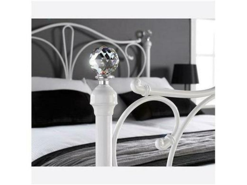 Florence 4.6 Double Bed White Metal