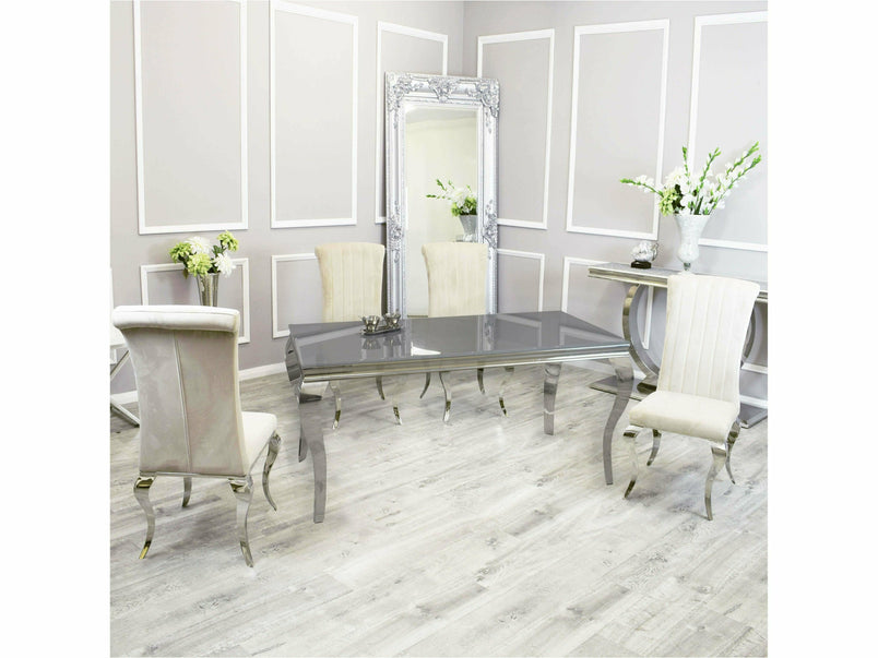 2m Tribeca Dining Set with Luxe Chairs