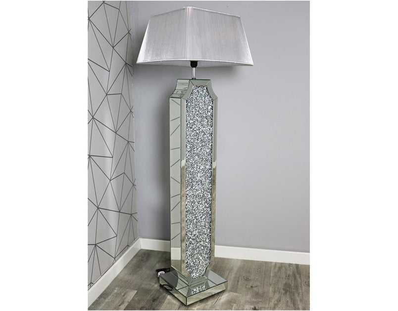 Mocka Grey Glass Deco Lamp