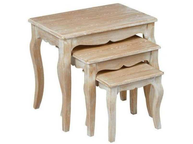 Provence Nest of 3 Tables Weathered Oak