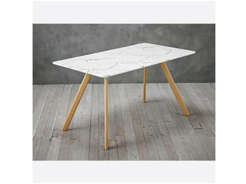 Venice White Dining Table Marble Effect Venice White Dining Table Marble Effect