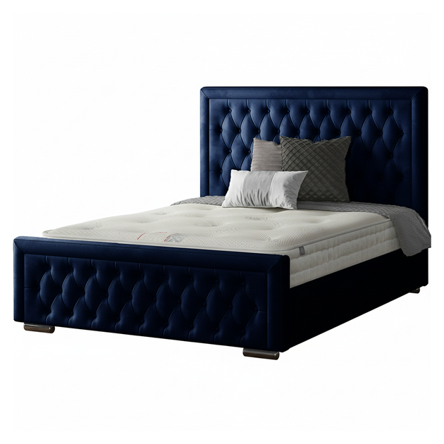 Sandringham Bordered Chesterfield Frame with Diamonds in Plush Velvet