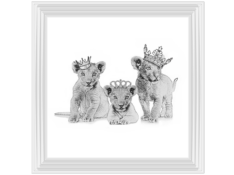 Three crowned cubs