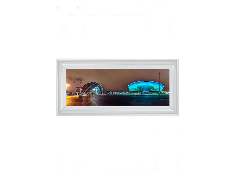 Evening view of Clyde Auditorium and SSE Hydro in Glasgow I