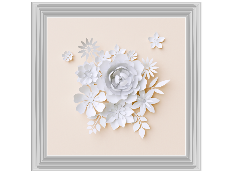 3D White Paper Flowers