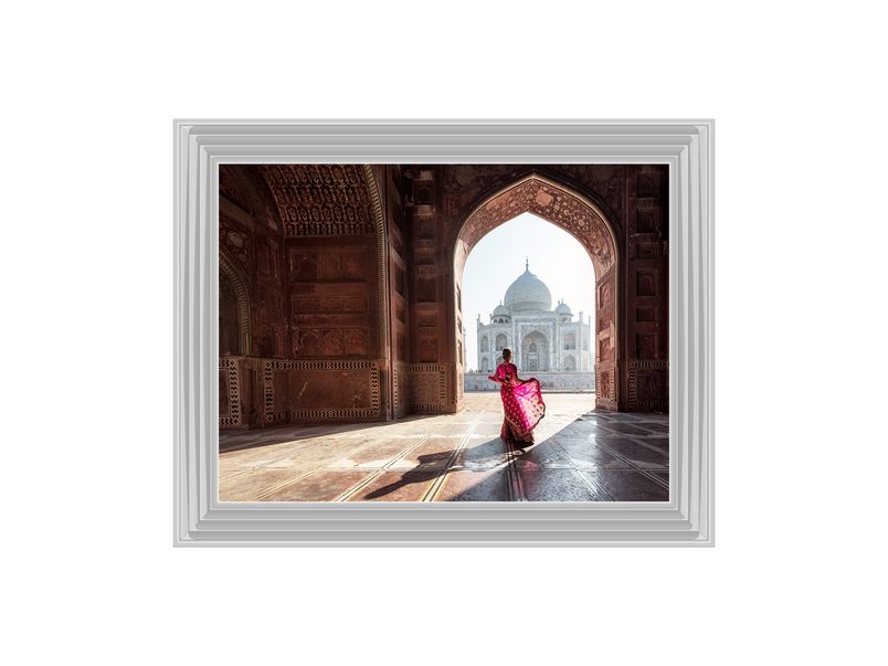 Woman by Taj Mahal