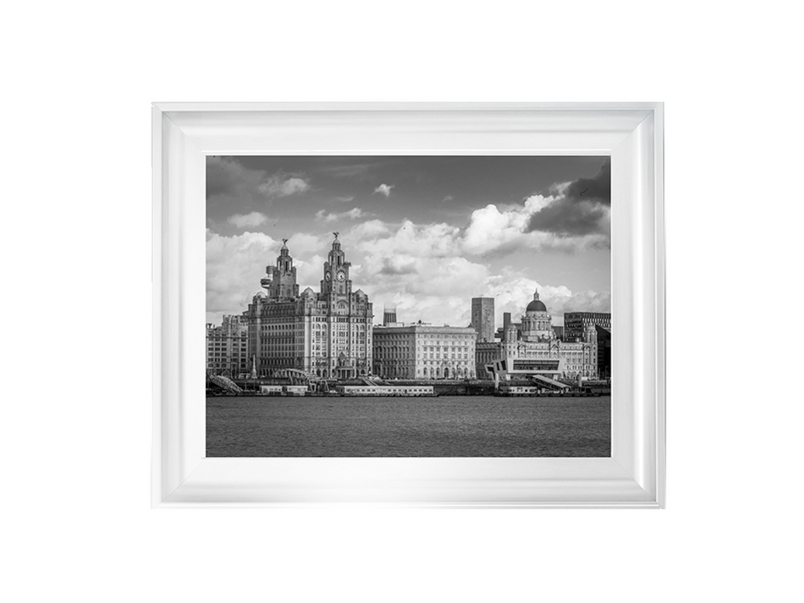 Liverpool city skyline across the River Mersey