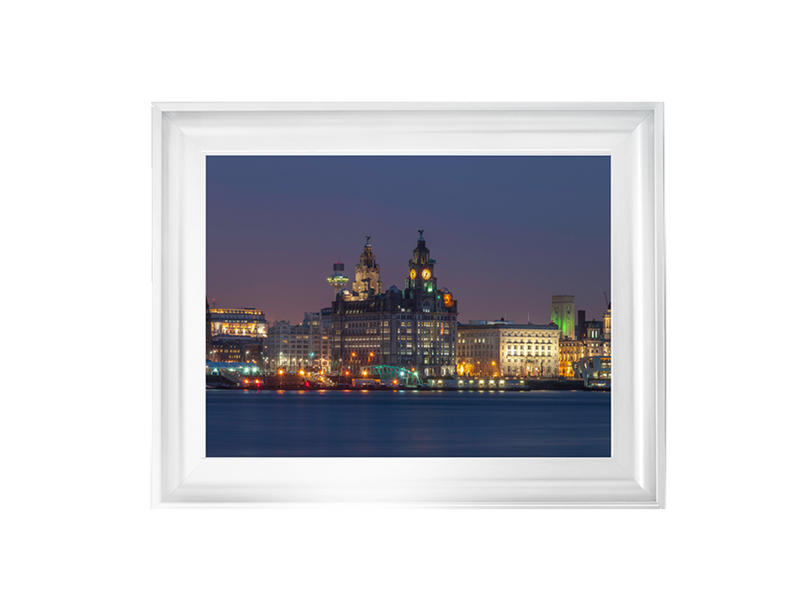 Liverpool city skyline across the River Mersey