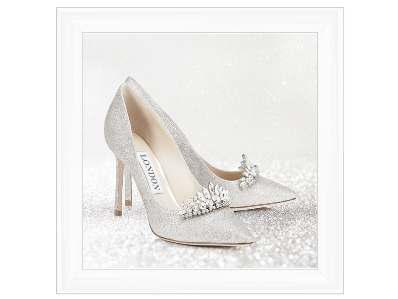 Silver Shoes with crystals