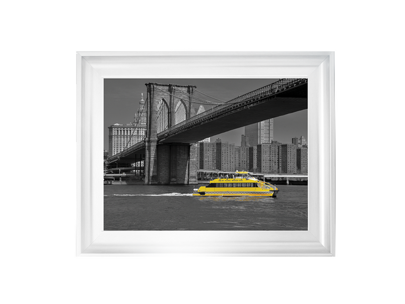 NY Water Taxi Under Brooklyn Bridge