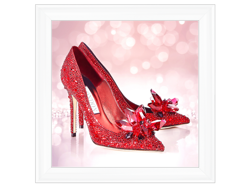Red crystal glamour shoe