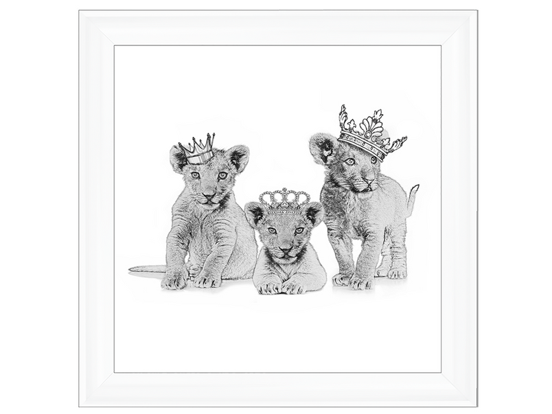 Three crowned cubs