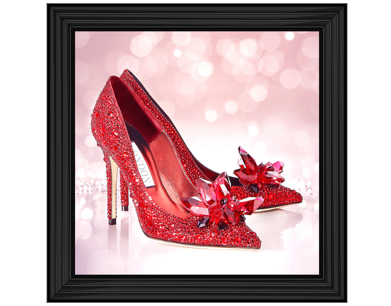 Red crystal glamour shoe