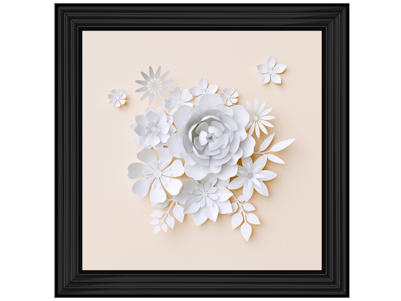 3D White Paper Flowers