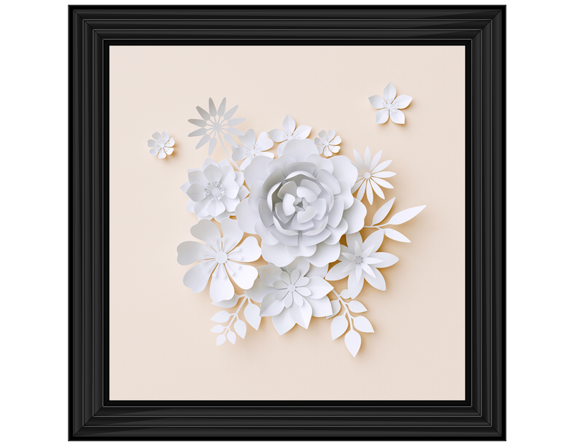 3D White Paper Flowers