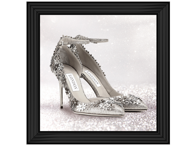 Silver Flower Shoes (Left)