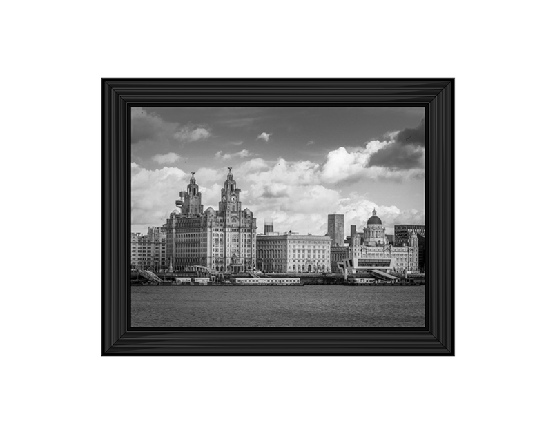 Liverpool city skyline across the River Mersey