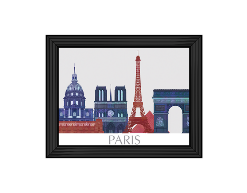 Paris Landmarks , Red Blue