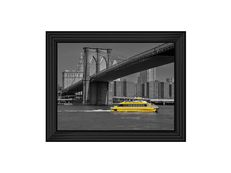 NY Water Taxi Under Brooklyn Bridge