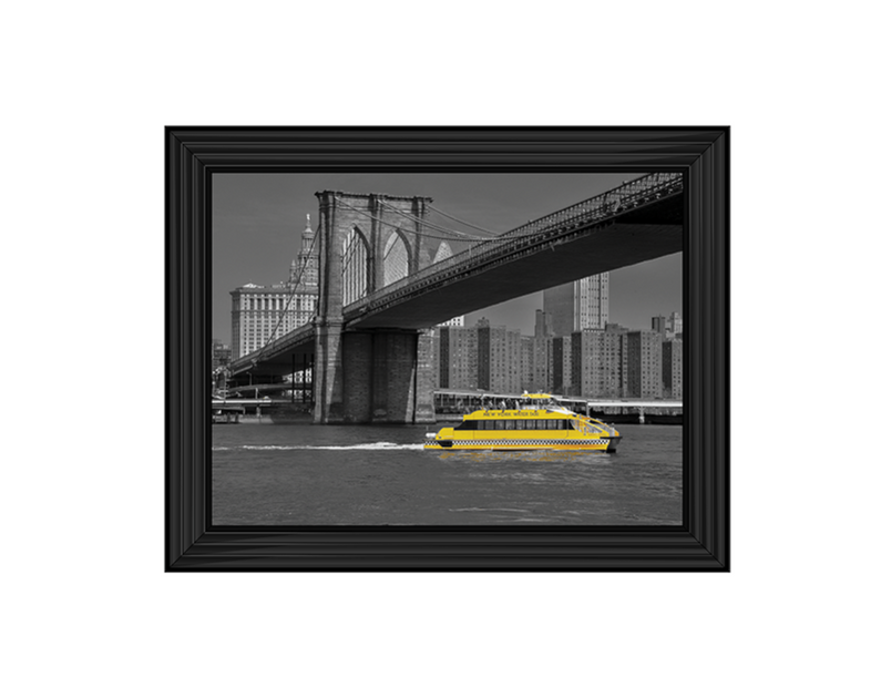 NY Water Taxi Under Brooklyn Bridge