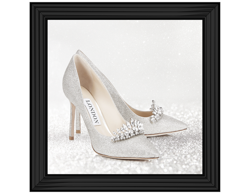 Silver Shoes with crystals
